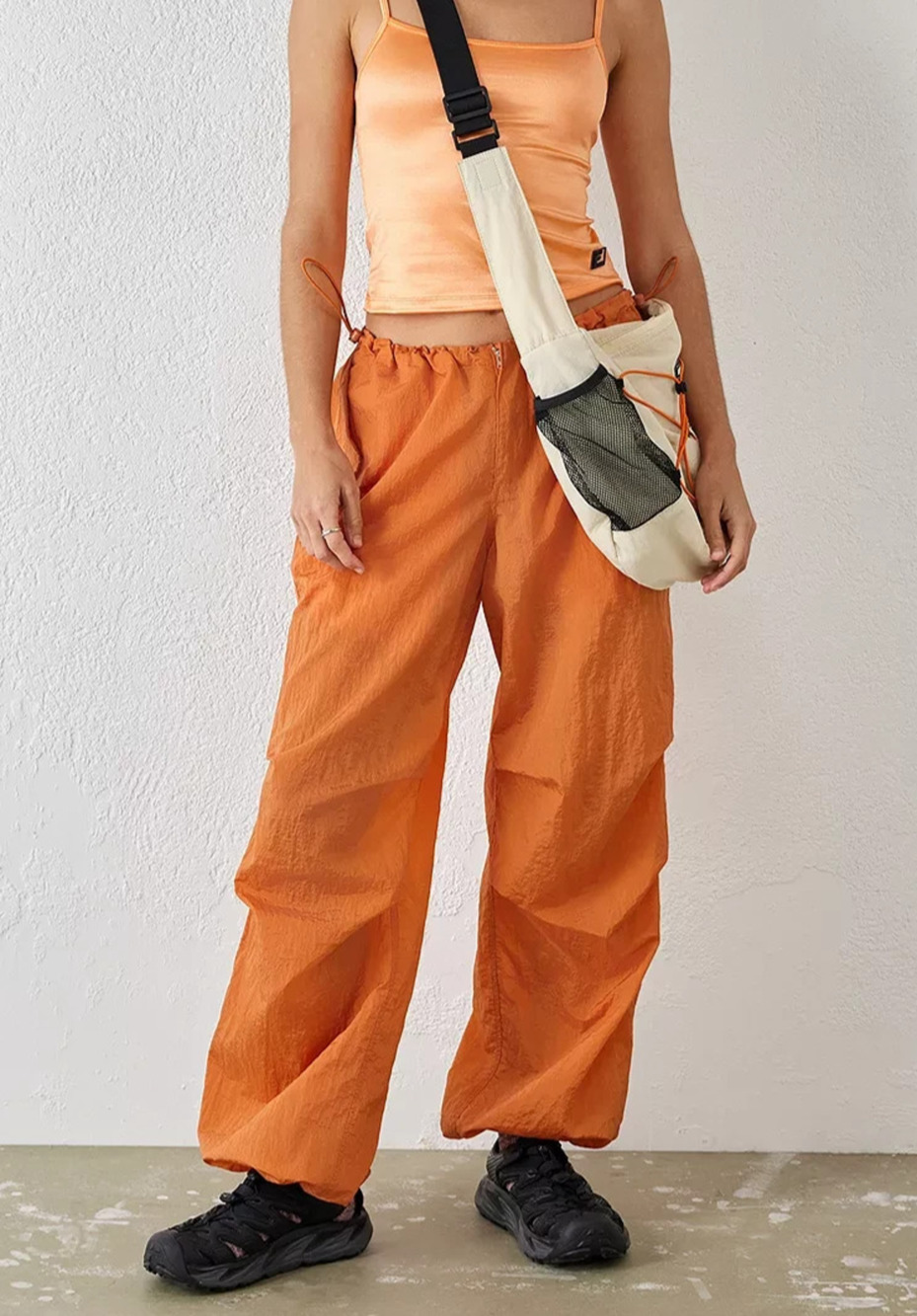 Urban Outfitters Orange Balloon Y2K Cargo Jogger Utility Pants Size L A010930